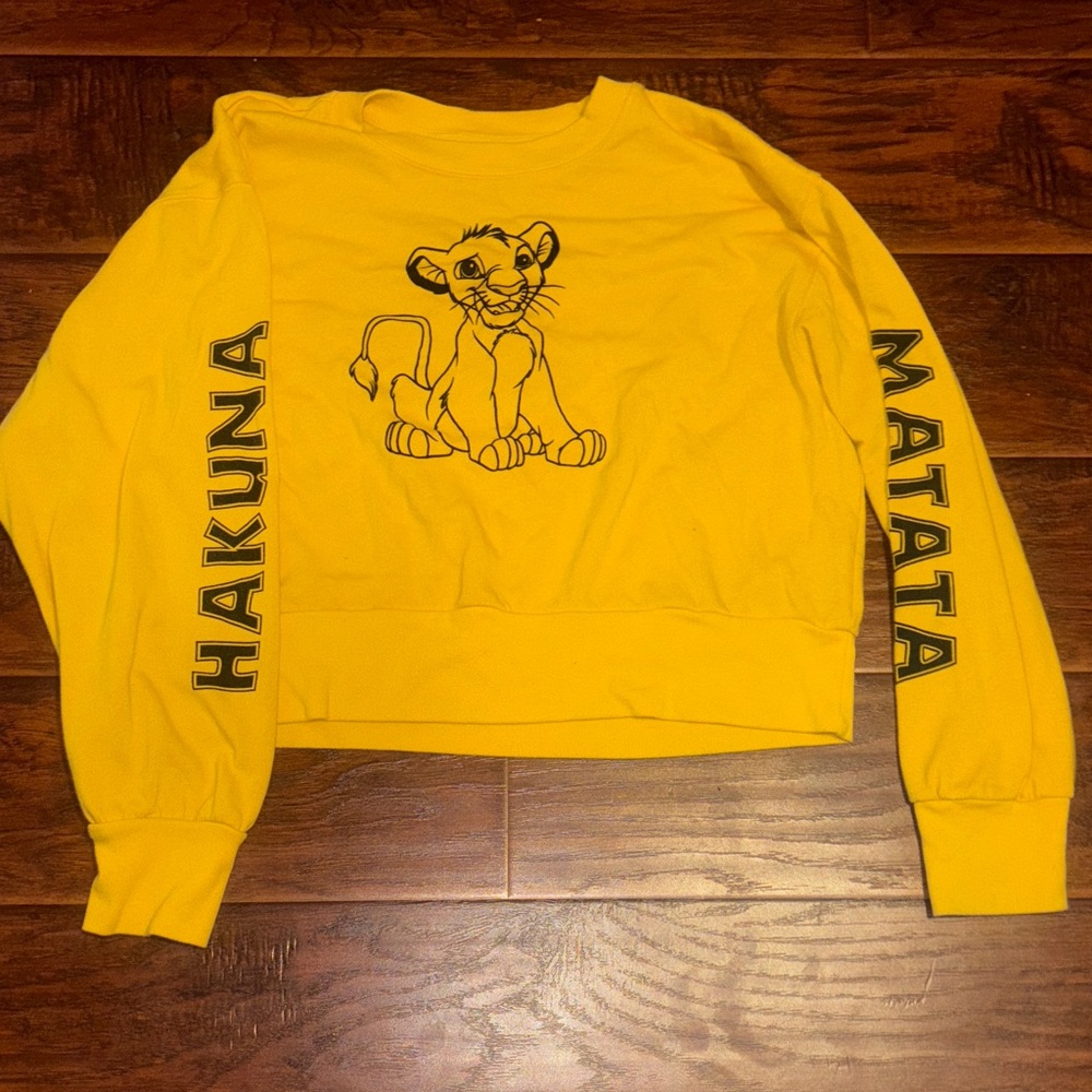 Disney Yellow Hakuna Matata Sweatshirt